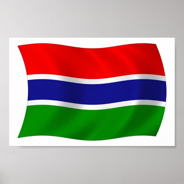 Affiche de drapeau de Gambie (Devant)