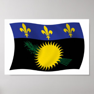 Affiche de drapeau de Guadeloupe