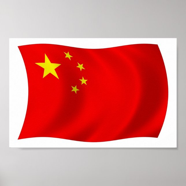 Affiche de drapeau de la Chine (Devant)