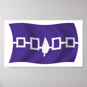 Affiche de drapeau de la Confédération Iroquoise
