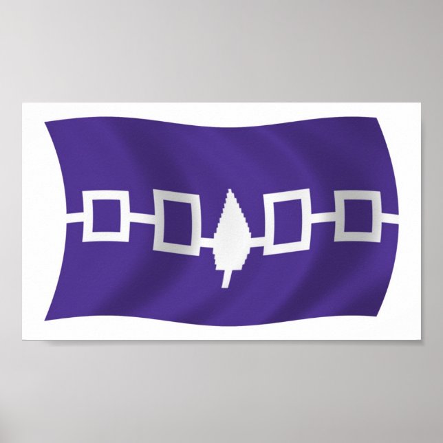 Affiche de drapeau de la Confédération Iroquoise (Devant)