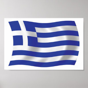 Affiche de drapeau de la Grèce