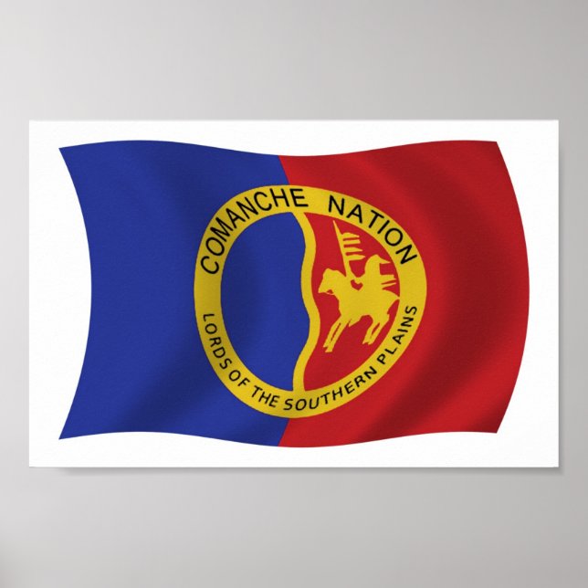Affiche de drapeau de la Nation Comanche (Devant)