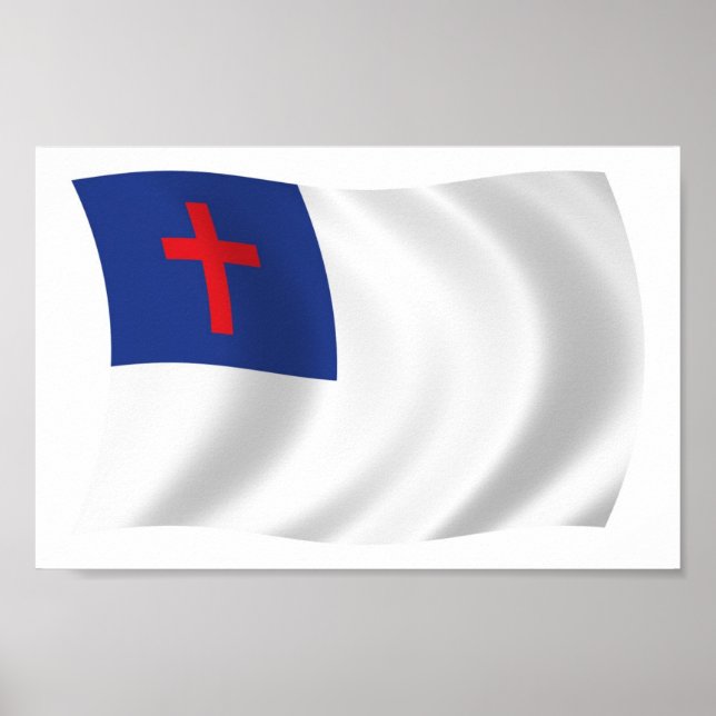 Affiche de drapeau de la religion chrétienne (Devant)
