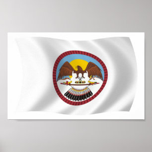 Affiche de drapeau de la tribu Ute