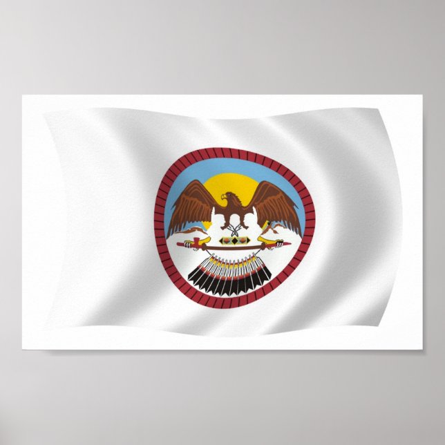 Affiche de drapeau de la tribu Ute (Devant)