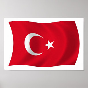 Affiche de drapeau de la Turquie