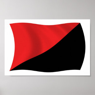 Affiche de drapeau de l'anarcho-syndicalisme
