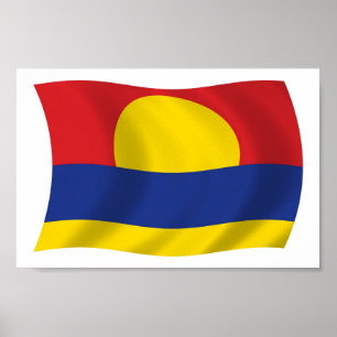 Affiche de drapeau de l'atoll de Palmyra