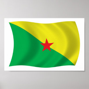 Affiche de drapeau de libération de la Guyane fran