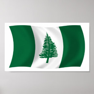 Affiche de drapeau de l'île Norfolk