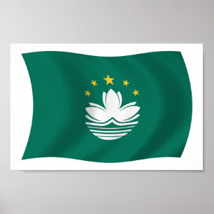 Affiche de drapeau de Macao
