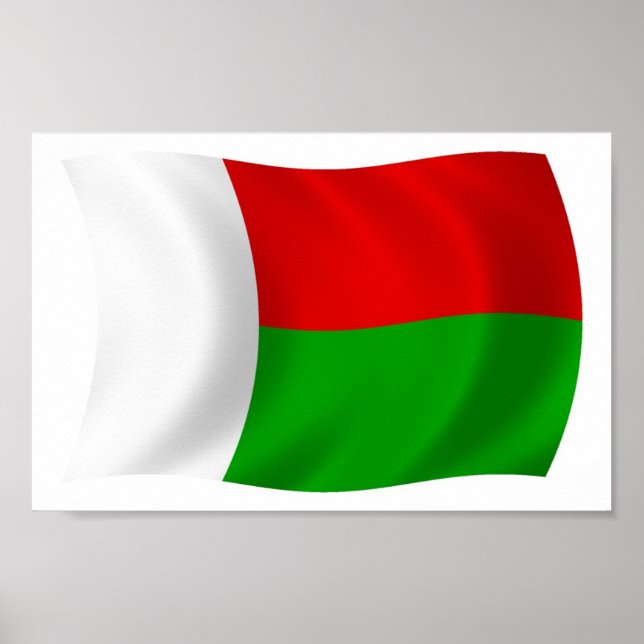 Affiche de drapeau de Madagascar (Devant)