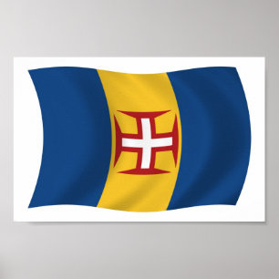 Affiche de drapeau de Madère