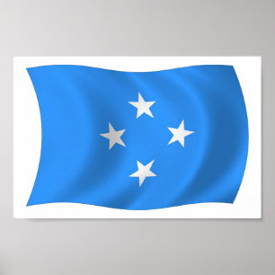 Affiche de drapeau de Micronésie