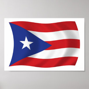 Affiche de drapeau de Porto Rico