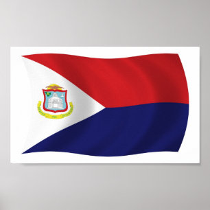 Affiche de drapeau de Saint-Martin Poster Print