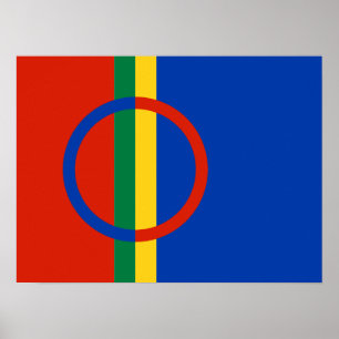 Affiche de drapeau de Sami