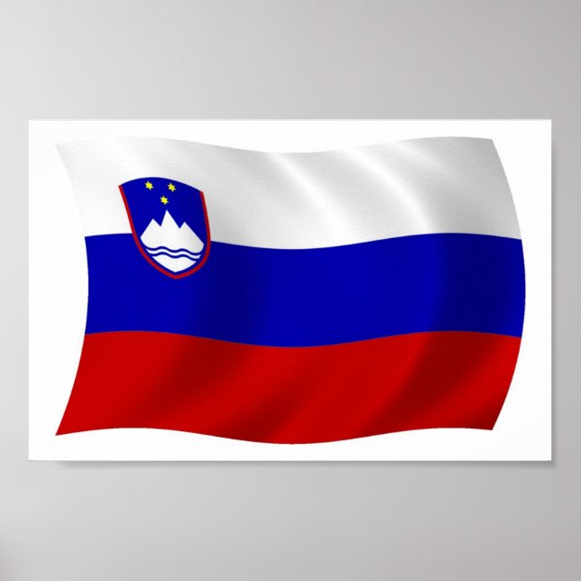 Affiche de drapeau de Slovénie (Devant)