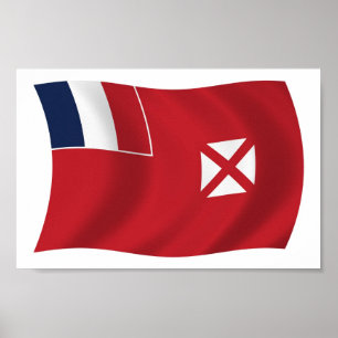 Affiche de drapeau de Wallis-et-Futuna