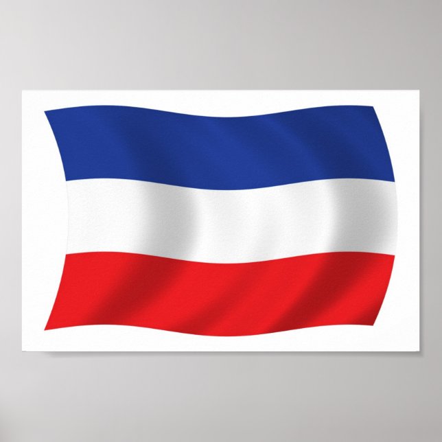 Affiche de drapeau de Yougoslavie (Devant)