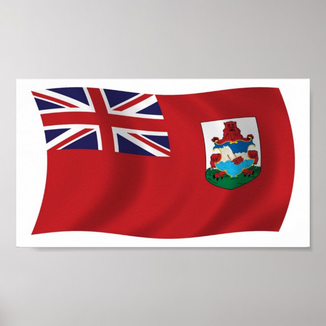 Affiche de drapeau des Bermudes (Devant)