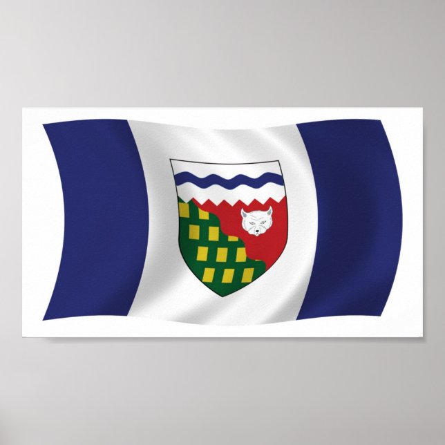 Affiche de drapeau des Territoires du Nord-Ouest (Devant)