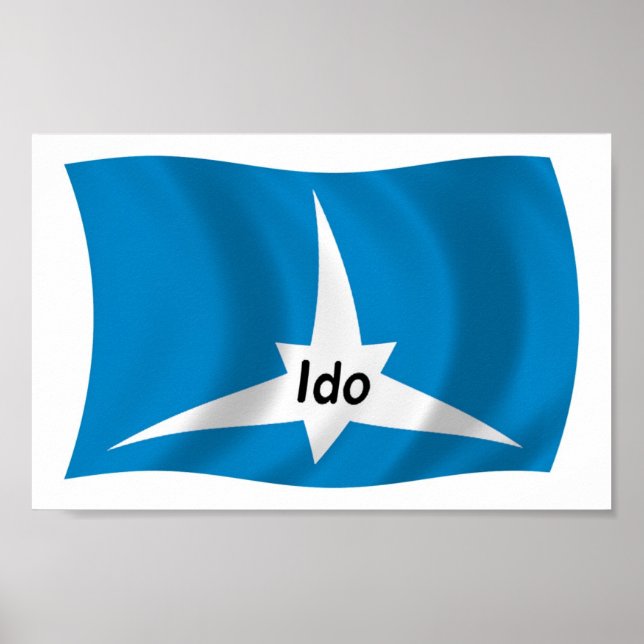 Affiche de drapeau d'Ido à imprimer (Devant)