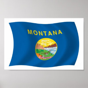 Affiche de drapeau du Montana