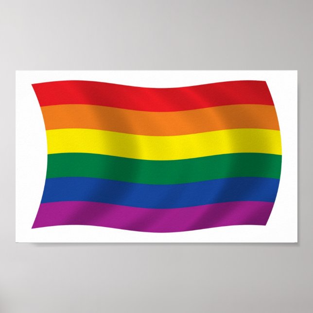 Affiche de drapeau du mouvement de la fierté gay (Devant)