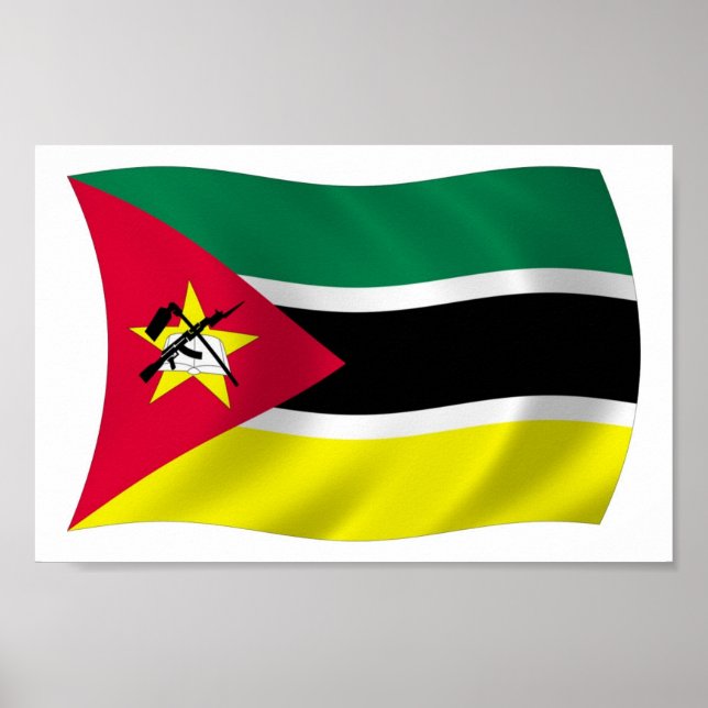Affiche de drapeau du Mozambique (Devant)