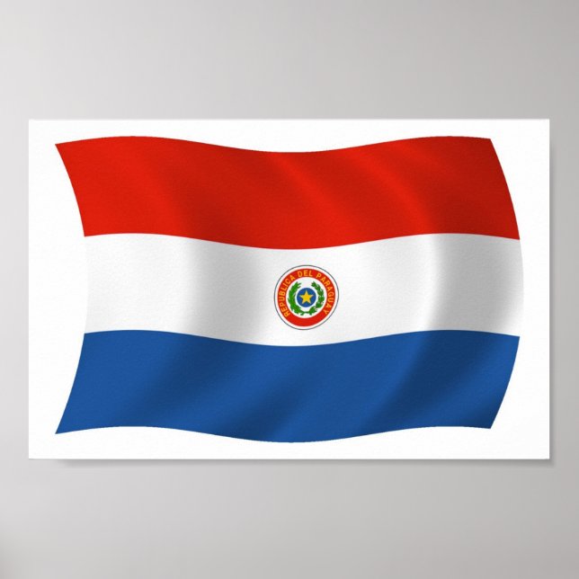 Affiche de drapeau du Paraguay (Devant)