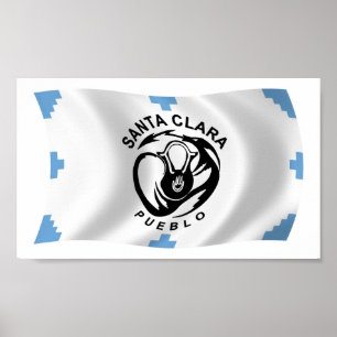 Affiche de drapeau du pueblo de Santa Clara
