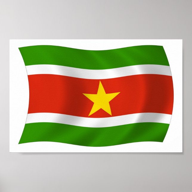Affiche de drapeau du Suriname (Devant)