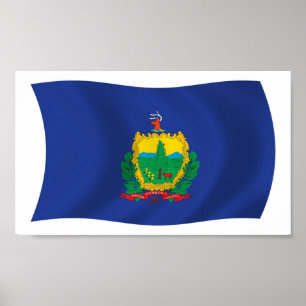 Affiche de drapeau du Vermont
