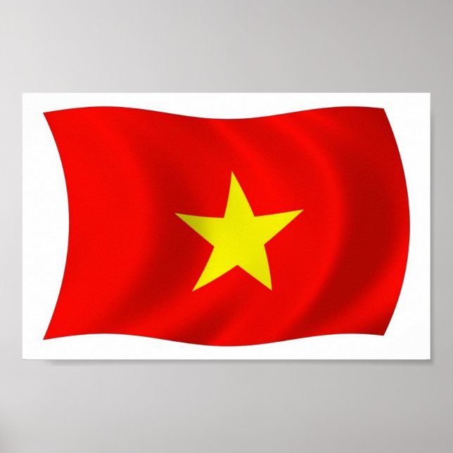 Affiche de drapeau du Vietnam (Devant)
