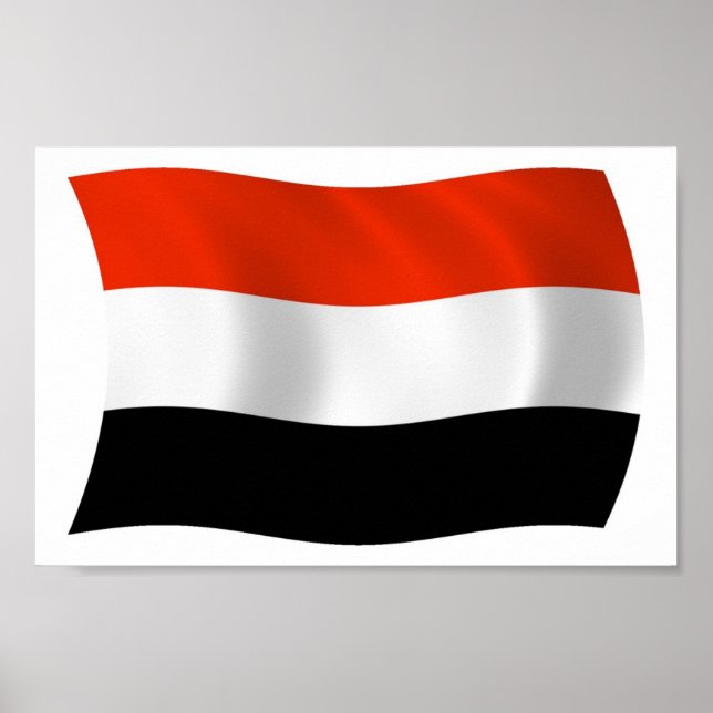 Affiche de drapeau du Yémen (Devant)