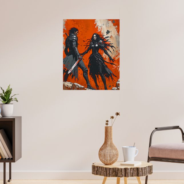 Affiche de duel de chevalier gothique – Art de fan (Salon 3)