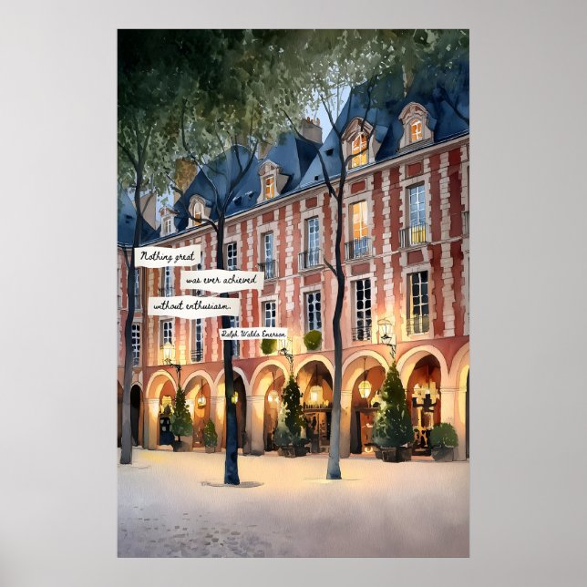 Affiche de façade de bâtiment en arcée Lumières du (Devant)