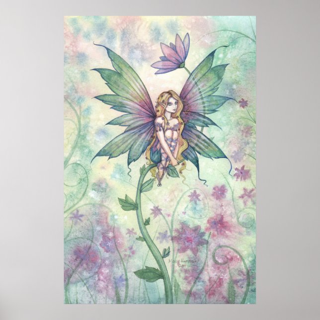 Affiche de fantaisie de fée de fleurs de jardin my (Devant)