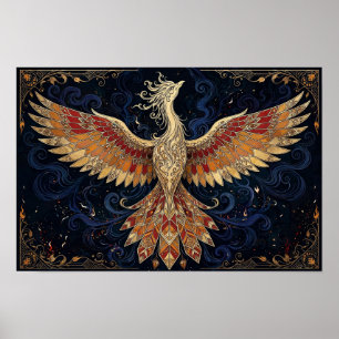 Affiche de fantasy Art Nouveau Phoenix Rising