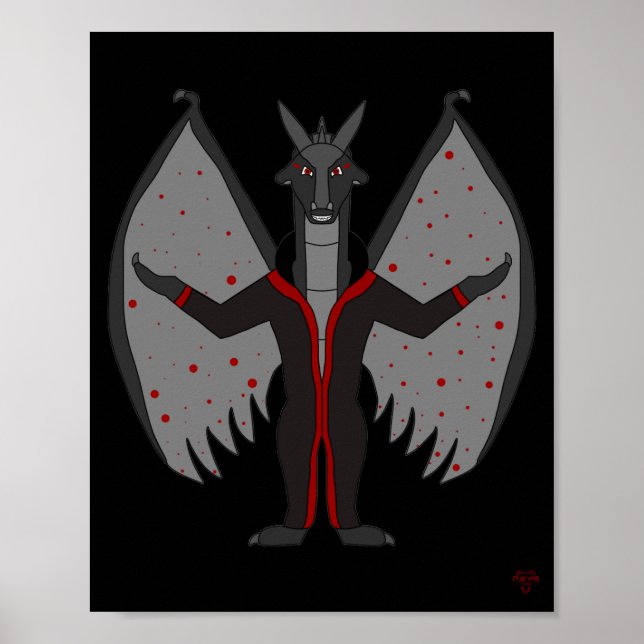 Affiche de fantasy Bloodmoon Dragonborn (Devant)