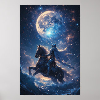 Affiche de Fantasy Chevalier au Clair de Lune