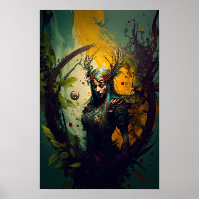 Affiche de fantasy de Ranger Elfique | Art D&D 1 (Devant)