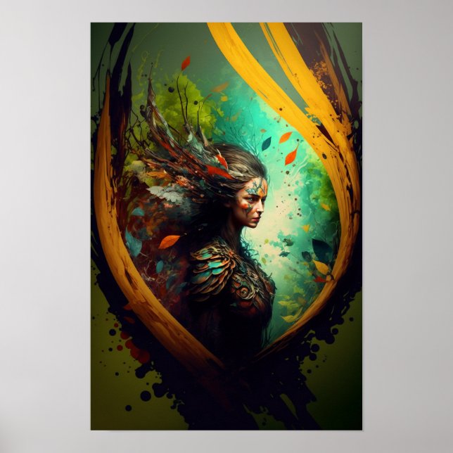 Affiche de Fantasy de Ranger Elfique | Art D&D 3 (Devant)