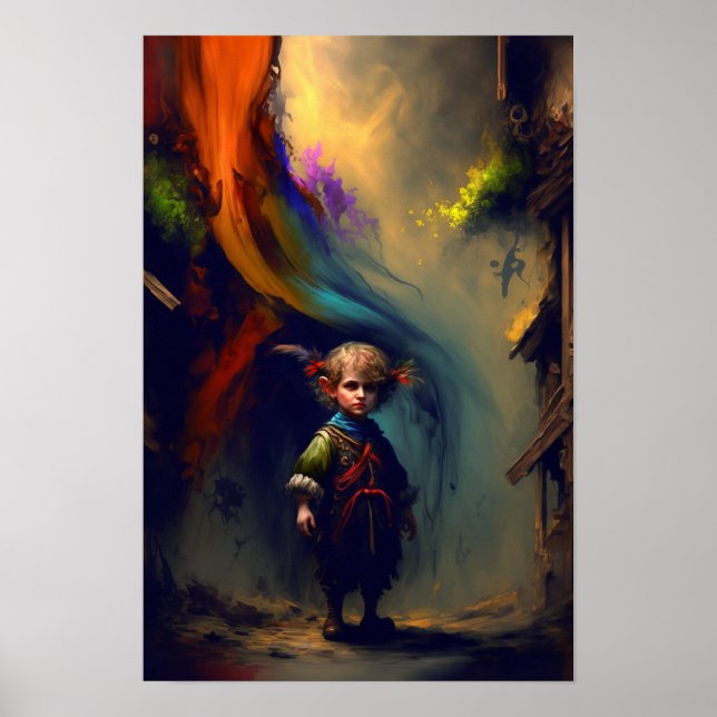 Affiche de Fantasy Halfling Rogue | Art RPG 2 (Devant)