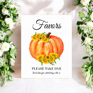 Affiche de Favoris de Mariage Bébé Fête d'Automne