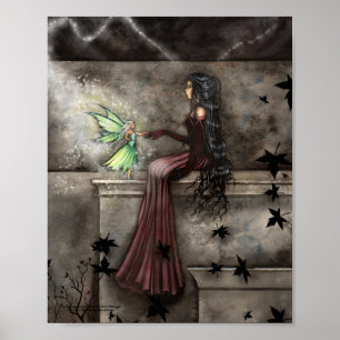 Affiche de fée gothique Impression d'art de fantai
