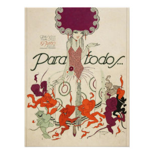 Affiche de femme Art Déco vintage – Fantaisiste de