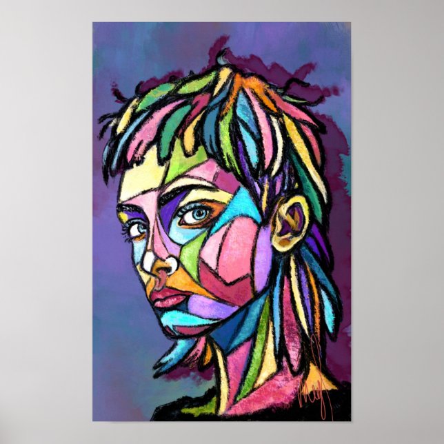 Affiche de femme d'art peint (Devant)